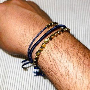 3pcs Bundle Handmade Tibetan Buddhist Braided Copper Beads Healing Bracelet Gift